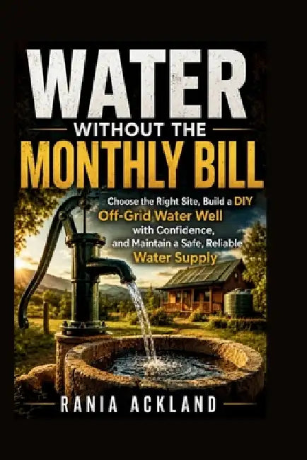 Water Without the Monthly Bill: Choose the Right Site, Build a DIY Off-Grid Water Well with Confidence, and Maintain a Safe, Reliable Water Supply by Rania Ackland