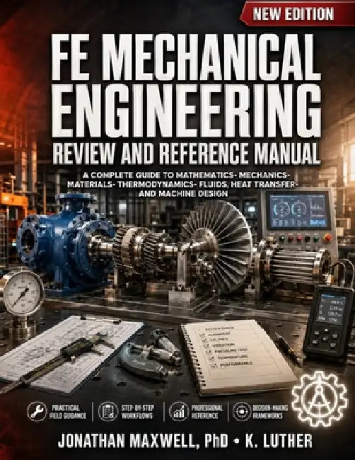 Fe Mechanical Engineering Review and Reference Manual: A Complete Guide to Mathematics, Mechanics, Materials, Thermodynamics, Fluids, Heat Transfer, a by K. Luther, Jonathan Maxwell