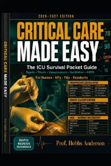 Critical Care Made Easy: The ICU Survival Pocket Guide for Nurses, NPs, PAs, and Residents: Rapid Bedside Reference for Sepsis, Shock, Vasopressors, M by Hobbs Anderson