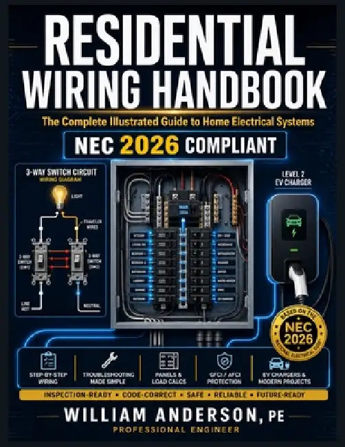 Residential Wiring Handbook: The Complete Illustrated Guide to Home Electrical Systems with NEC 2026 Compliant Step-by-Step Wiring, Troubleshooting, P by William Anderson Pe