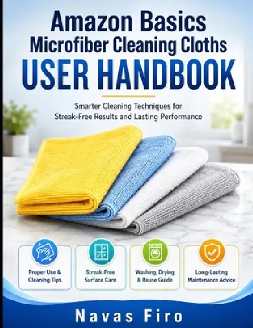 Amazon Basics Microfiber Cleaning Cloths User Handbook: Guide To Smarter Cleaning Techniques for Streak-Free Results and Lasting Performance by Navas Firo