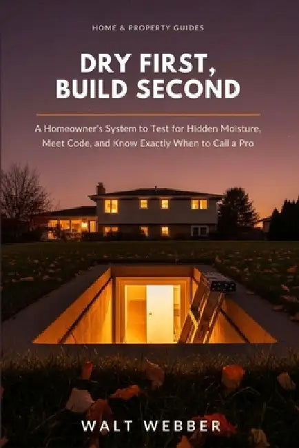 Dry First, Build Second: A Homeowner's System for Testing Your Basement for Hidden Moisture, Meeting Egress and Ceiling Height Code, and Knowing Exact by Walt Webber