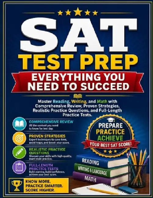 SAT Test Prep: Everything You Need to Succeed: Master Reading, Writing, and Math with Comprehensive Review, Proven Strategies, Realistic Practice Ques by Claude E. Russell