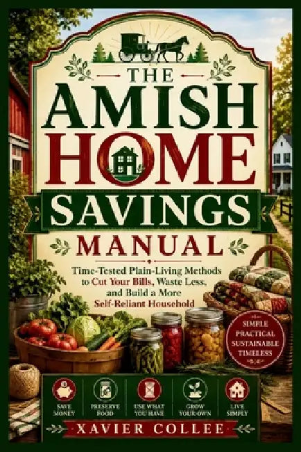 The Amish Home Savings Manual: Time-Tested Plain-Living Methods to Cut Your Bills, Waste Less, and Build a More Self-Reliant Household by Xavier Collee