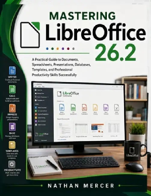 Mastering LibreOffice 26.2: A Practical Guide to Documents, Spreadsheets, Presentations, Databases, Templates, and Professional Productivity Skills Su by Nathan Mercer