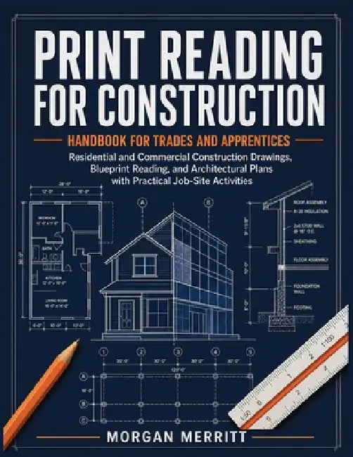 Print Reading for Construction Handbook for Trades and Apprentices: : Residential and Commercial Construction Drawings, Blueprint Reading, and Archite by Morgan Merritt