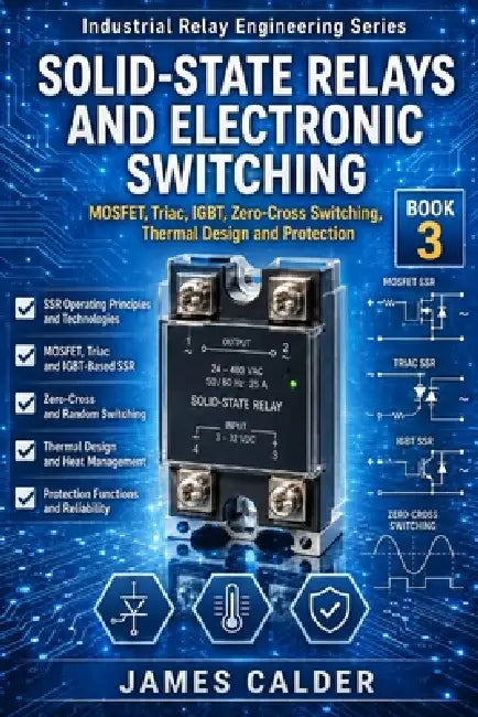 Solid-State Relays and Electronic Switching: MOSFET, Triac, IGBT, Zero-Cross Switching, Thermal Design and Protection by James Calder