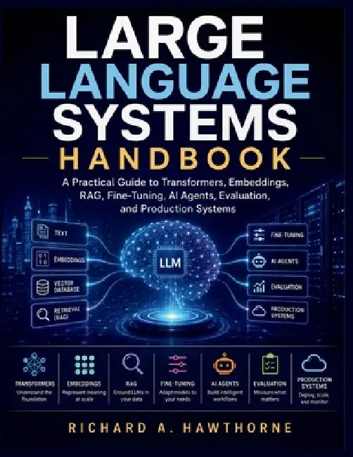 Large Language Model Systems Handbook: A Practical Guide to Transformers, Embeddings, RAG, Fine-Tuning, AI Agents, Evaluation, and Production Systems by Richard A. Hawthorne