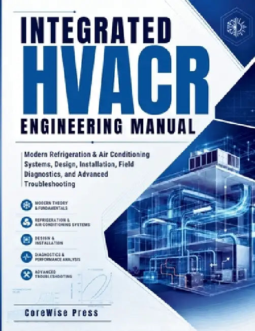 Integrated HVACR Engineering Manual: Modern Refrigeration & Air Conditioning Systems, Design, Installation, Field Diagnostics, and Advanced Troublesho by Caspar Owen, Corewise Press