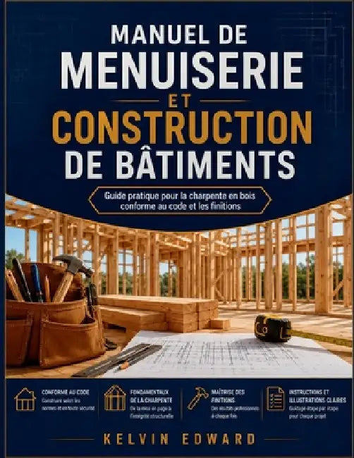 Manuel de Menuiserie Et Construction de Bâtiments: Guide pratique pour la charpente en bois conforme au code et les finitions by Kelvin Edward