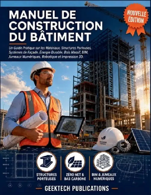 Manuel de Construction Du Bâtiment: Un Guide Pratique sur les Matériaux, Structures Porteuses, Systèmes de Façade, Énergie Durable, Bois Massif, BIM, by Geektech Publication