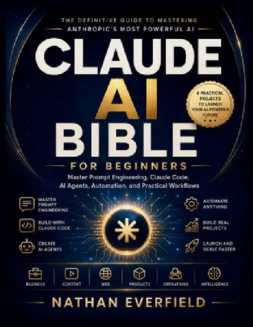 Claude AI Bible for Beginners: Master Prompt Engineering, Claude Code, AI Agents, Automation, and Practical Workflows by Nathan Everfield