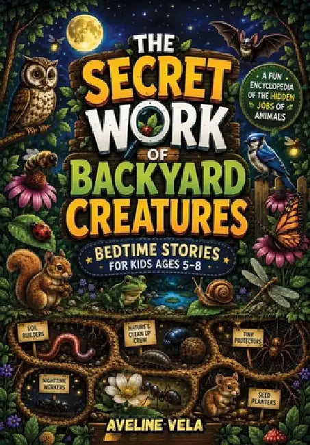 The Secret Work of Backyard Creatures Bedtime Stories for Kids Ages 5-8: A Fun Encyclopedia of the Hidden Jobs of Animals Crawling and Living Beneath by Aveline Vela