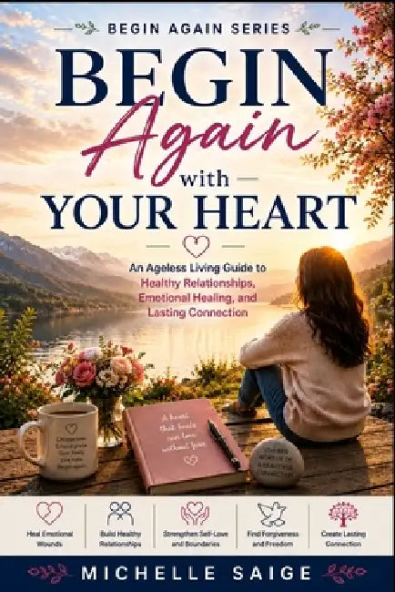 Begin Again with Your Heart: An Ageless Living Guide to Healthy Relationships, Emotional Healing, and Lasting Connection by Michelle Saige