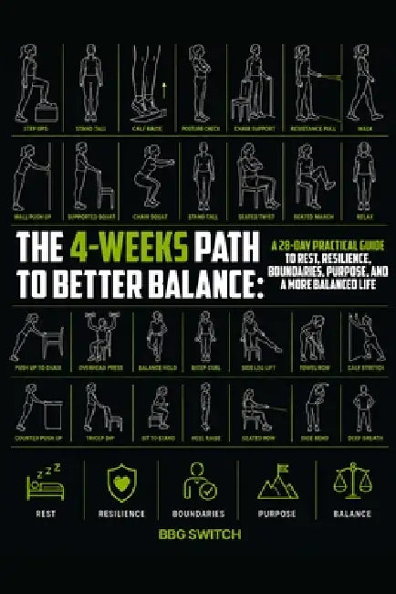 The 4-Weeks Path to Better Balance: A 28-Day Practical Guide to Rest, Resilience, Boundaries, Purpose, and a More Balanced Life by Bbg Switch