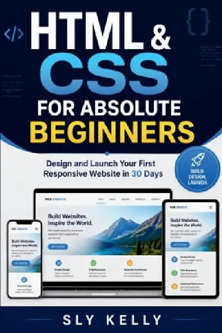 HTML & CSS for Absolute Beginners: Design and Launch Your First Responsive Website in 30 Days by Sly Kelly