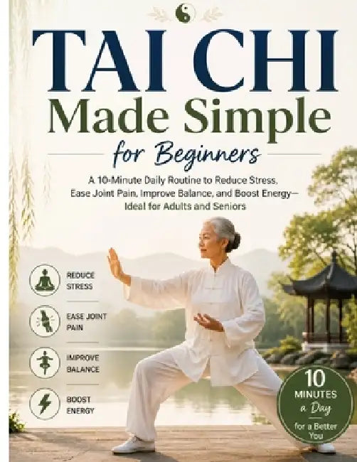 Tai Chi Made Simple for Beginners: A 10-Minute Daily Routine to Reduce Stress, Ease Joint Pain, Improve Balance, and Boost Energy-Ideal for Adults and by Franca Eke