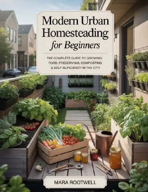 Modern Urban Homesteading for Beginners: The Complete Guide to Growing Food, Preserving, Composting & Self-Sufficiency in the City by Mara Rootwell