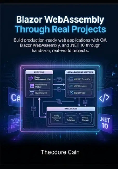 Blazor WebAssembly Through Real Projects: Build production-ready web applications with C#, Blazor WebAssembly, and .NET 10 through hands-on, real-worl by Theodore Cain