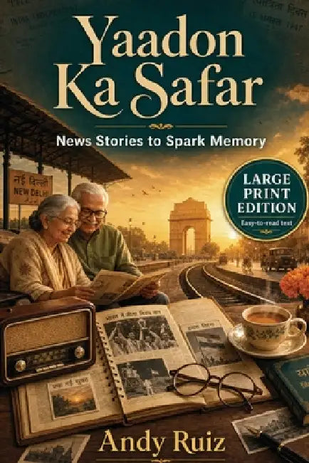 Yaadon Ka Safar: Indian News Stories from 1947 to Today Large Print Memory Book for Elders Gift for Parents and Grandparents by Andy Ruiz