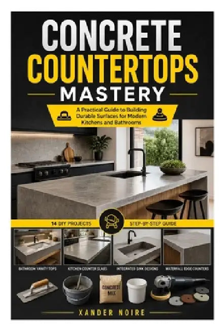 Concrete Countertops Mastery: A Practical Guide to Building Durable Surfaces for Modern Kitchens and Bathrooms by Xander Noire