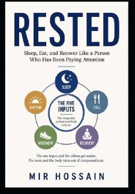 Rested: Sleep, Eat, and Recover Like a Person Who Has Been Paying Attention by Mir Hossain