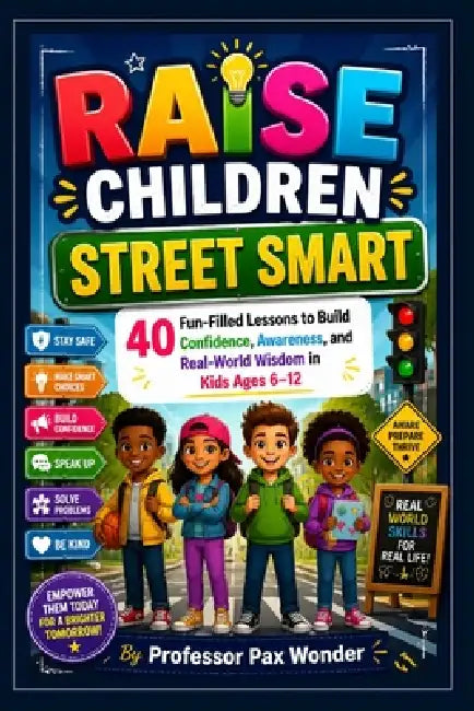 Raise Children Street Smart: 40 Fun-Filled Lessons to Build Confidence, Awareness, and Real-World Wisdom in Kids Ages 6-12 by Pax Wonder