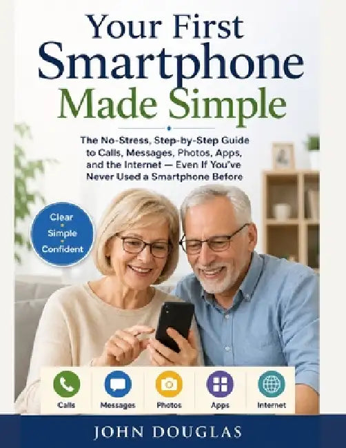 Your First Smartphone Made Simple: The No-Stress, Step-by-Step Guide to Calls, Messages, Photos, Apps, and the Internet - Even If You've Never Used a by John Douglas