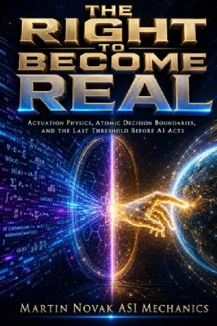 The Right to Become Real: Actuation Physics, Atomic Decision Boundaries, and the Last Threshold Before AI Acts by Martin Novak