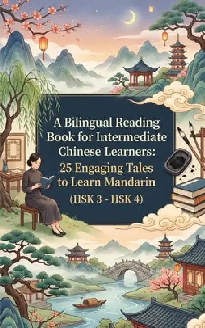 HSK 3 - HSK 4 Bilingual Reading Book for Intermediate Chinese Learners: Big Collection of 25 Engaging Tales to Learn Mandarin (5 Book in 1) by Luther Lingo
