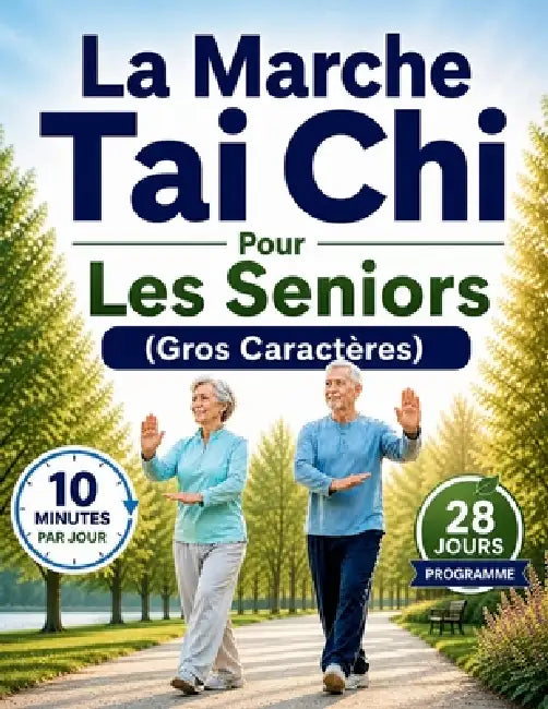 La Marche Tai Chi Pour Les Seniors (Gros Caractères): Routine Facile De 10 Minutes Et Programme De 28 Jours Pour Améliorer La Posture, Prévenir Les Ch by Gem Tray