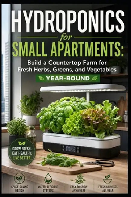 Hydroponics for Small Apartments: Build a Countertop Farm for Fresh Herbs, Greens, and Vegetables Year-Round by A. S. Rhea