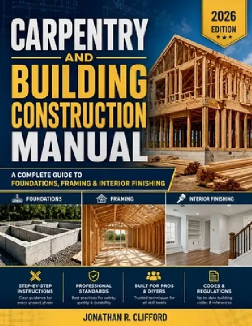 Carpentry and Building Construction Manual: A Complete Guide to Foundations, Framing & Interior Finishing by Jonathan R. Clifford