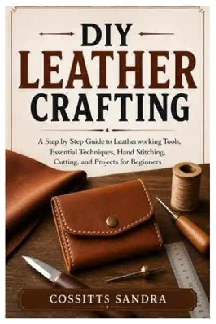 DIY Leather Crafting: A Step by Step Guide to Leatherworking Tools, Essential Techniques, Hand Stitching, Cutting, and Projects for Beginners by Cossitts Sandra