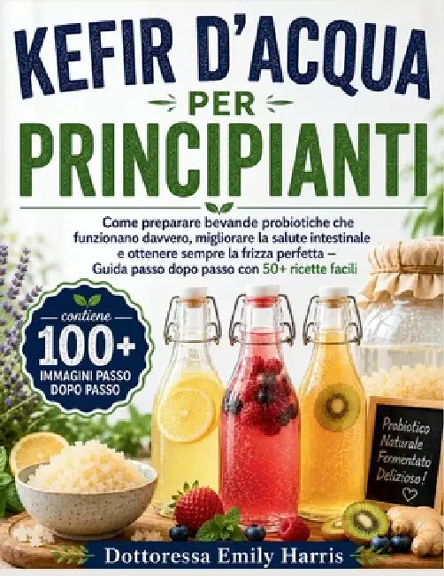 Kefir d'Acqua Per Principianti: Come preparare bevande probiotiche che funzionano davvero, migliorare la salute intestinale e ottenere sempre la frizz by Emily Harris