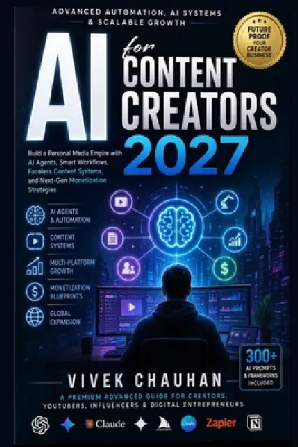 AI for Content Creators 2027 Advanced Automation, AI Systems&Scalable Growth: Build a Personal Media Empire with AI Agents, Smart Workflows, Faceless by Vivek Chauhan