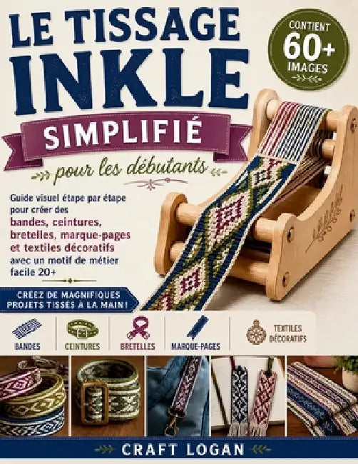 Le tissage inkle simplifié pour les débutants: Guide visuel étape par étape pour créer des bandes, ceintures, bretelles, marque-pages et textiles déco by Craft Logan