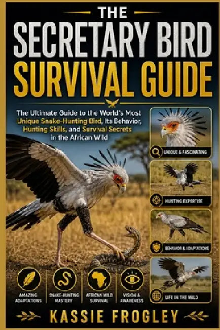 The Secretary Bird Survival Guide: The Ultimate Guide to the World's Most Unique Snake-Hunting Bird, Its Behavior, Hunting Skills, and Survival Secret by Kassie Frogley