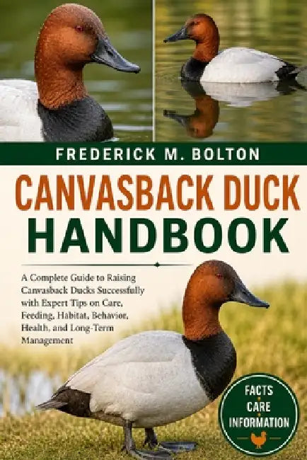 Canvasback Duck Handbook: A Complete Guide to Raising Canvasback Ducks Successfully with Expert Tips on Care, Feeding, Habitat, Behavior, Health, and by Frederick M. Bolton