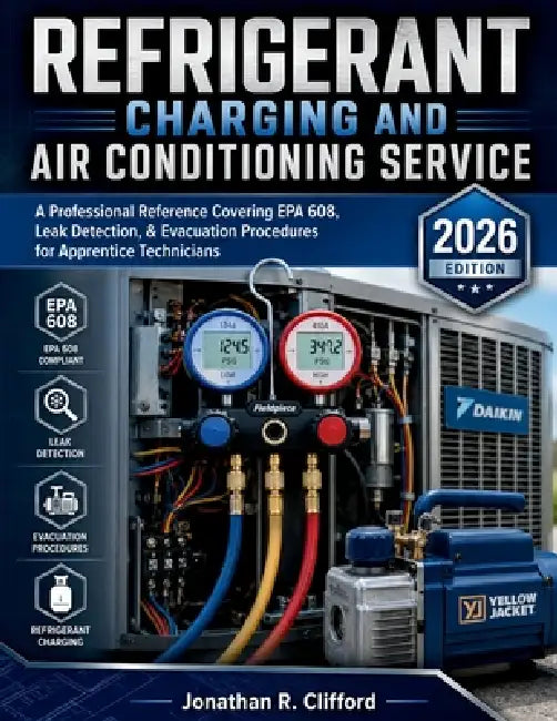 Refrigerant Charging and Air Conditioning Service: A Professional Reference Covering EPA 608, Leak Detection, & Evacuation Procedures for Apprentice T by Jonathan R. Clifford