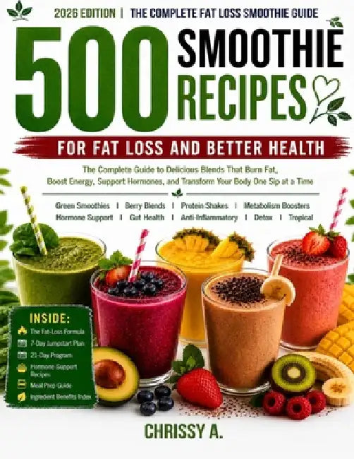 500 Smoothie Recipes for Fat Loss and Better Health: The Complete 2026 Guide to Delicious Blends That Support Fat Loss, Boost Energy, Support Hormones by Chrissy A