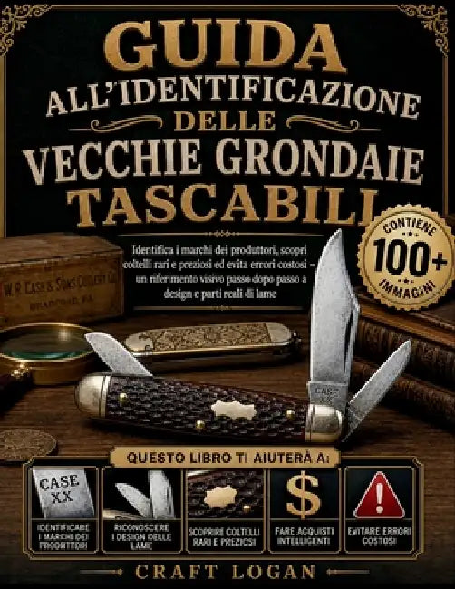 Guida All'identificazione Delle Vecchie Grondaie Tascabili: Identifica i marchi dei produttori, scopri coltelli rari e preziosi ed evita errori costos by Craft Logan