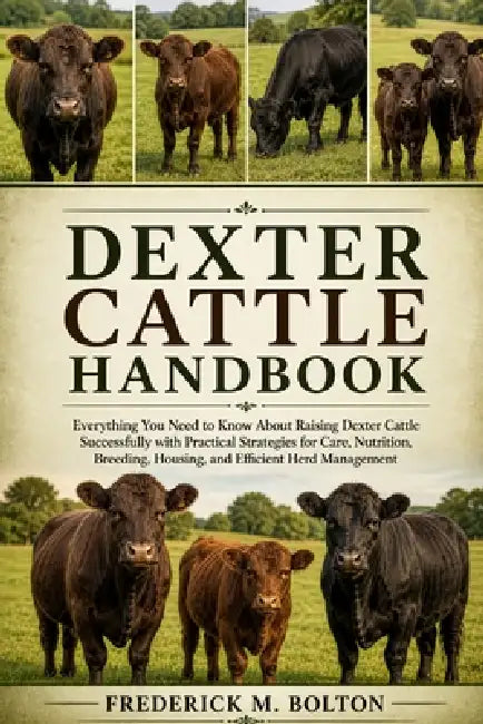 Dexters Cattle Handbook: Everything You Need to Know About Raising Dexter Cattle Successfully with Practical Strategies for Care, Nutrition, Breeding, by Frederick M. Bolton