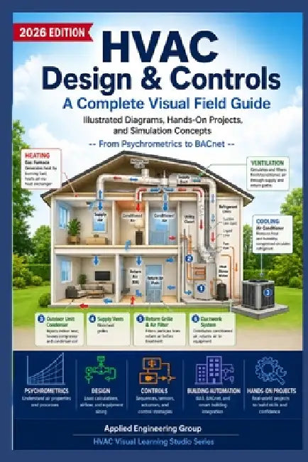 HVAC Design & Controls A Complete Visual Field Guide: Illustrated Diagrams, Hands-On Projects, and Simulation Concepts by Applied Engineering Group