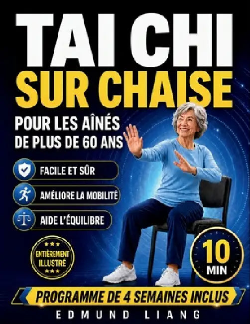 Tai Chi sur Chaise pour les Aînés de Plus de 60 Ans: Exercices doux assis pour l'équilibre, la souplesse, la respiration calme et la mobilité, avec il by Julien Moreau, Edmund Liang