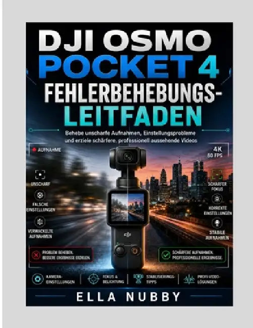 Dji Osmo Pocket 4 Fehlerbehebungs Leitfaden: Beheben Sie verschwommenes Filmmaterial, Einstellungsprobleme und erhalten Sie schärfere, professionell w by Ella Nubby