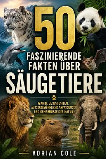 50 Faszinierende Fakten Über Säugetiere: Wahre Geschichten, Aussergewöhnliche Anpassungen Und Geheimnisse Der Natur by A. Sunot, Adrian Cole