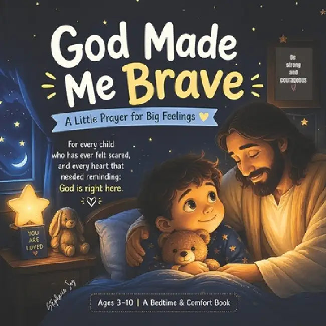 God made me brave. A little prayer for big feelings.: Bed time comfort book for kids ages 3-10 by Stephanie Joy