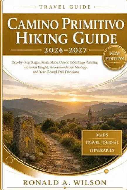 Camino Primitivo Hiking Guide 2026-2027: Step-by-Step Stages, Route Maps, Oviedo to Santiago Planning, Elevation Insight, Accommodation Strategy, and by Ronald A. Wilson