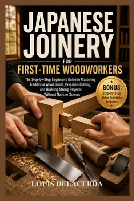 Japanese Joinery for First-Time Woodworkers: The Step-by-Step Beginner's Guide to Mastering Traditional Wood Joints, Building Strong Connections, and by Louis Delacerda